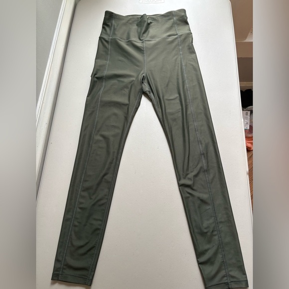 Sweaty Betty High Shine High Waist 7/8 Leggings | Size Small | Olive Green - Picture 6 of 13